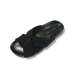 Jenni Kayne Crossover Cotton Sandals Women Black Size EU 39 US 9